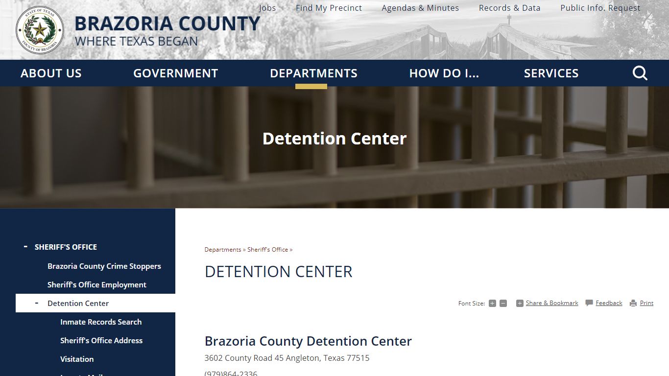 Detention Center | Brazoria County, TX