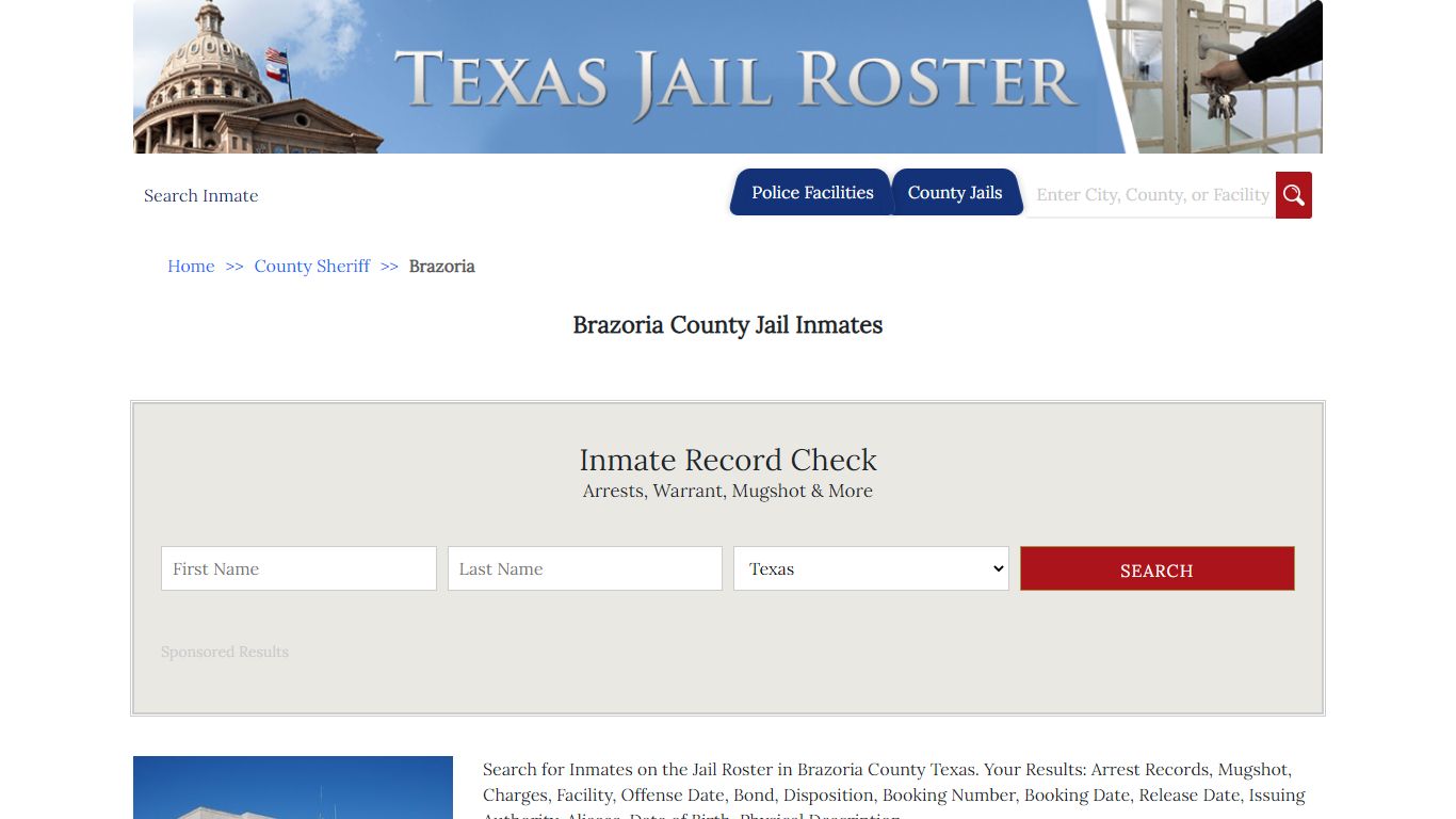 Brazoria County Jail Inmates | Jail Roster Search